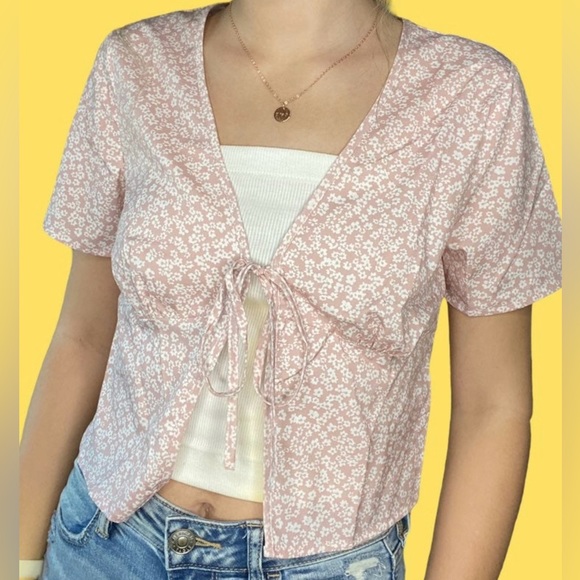 Floral Wrap Top S/M - Picture 1 of 13
